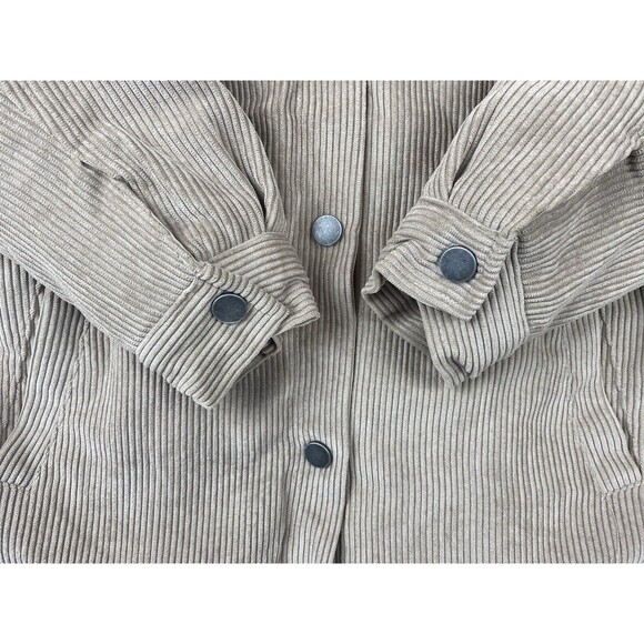 26 International Corduroy Sherpa Jacket Womens S Oversized Beige Soft Chore - Picture 5 of 9